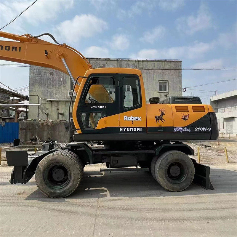 R210W 9 Hyundai Wheel Excavator Limited Situs Tugas Berat Bobot Kerja 22 Ton
