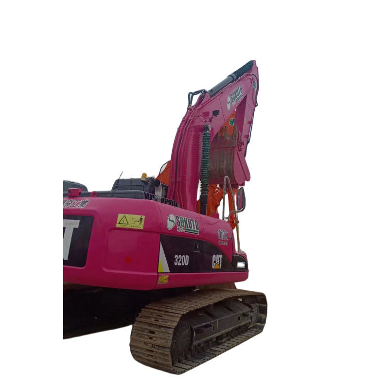 Crawler Digunakan CAT 320D Excavator Mesin Pemindah Bumi Pink Caterpillar 320 320C 320D