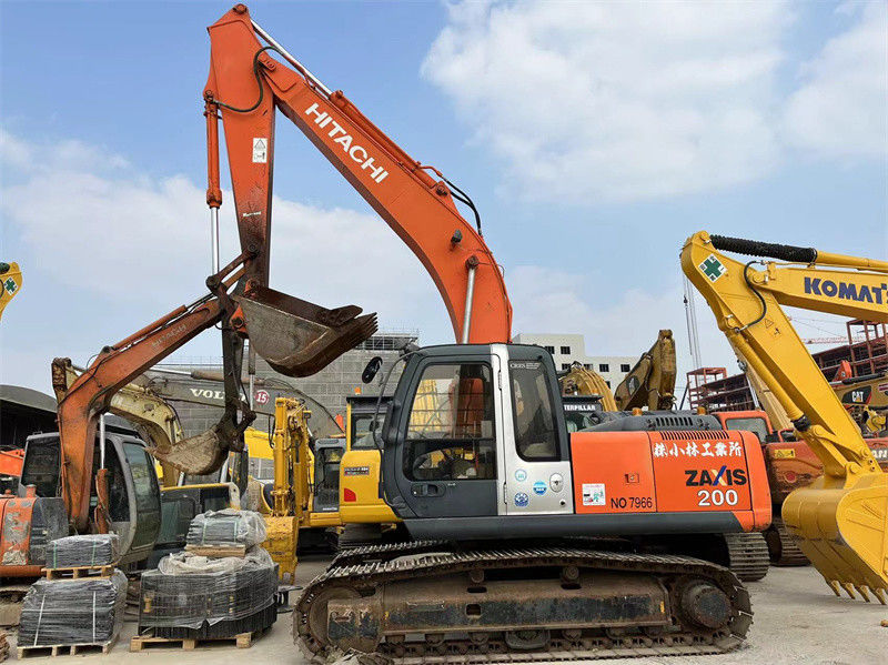 Cat Asli Hitachi ZX200 Zaxis200 Mesin Inject Crawler Ekskavator Bekas 20 Ton