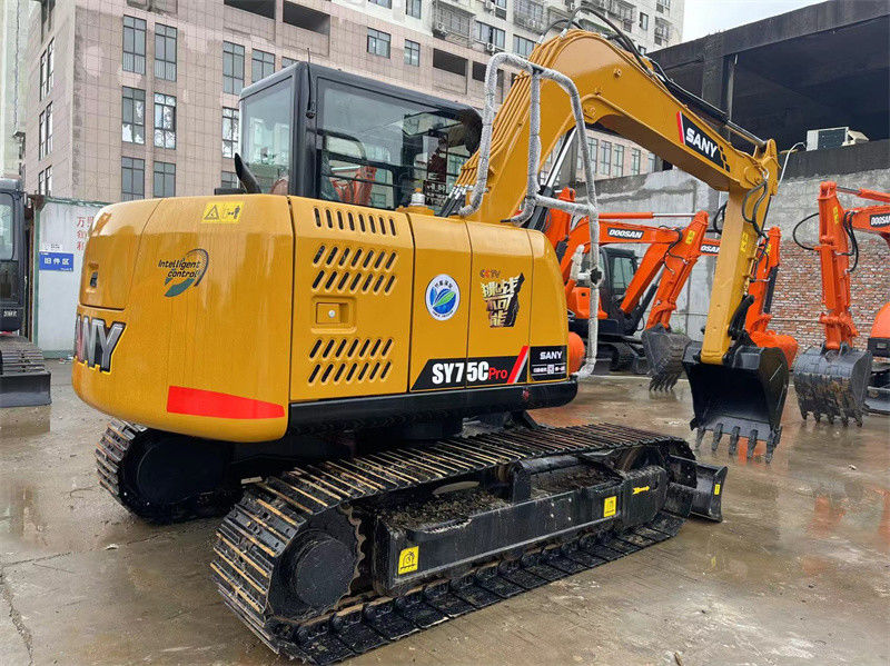 Digunakan Sany SY75C Pro Mini Excavator tangan kedua 7.5 Ton Sany Mini Digger