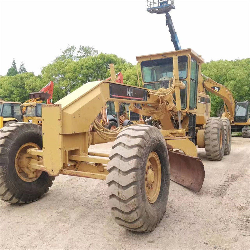 Amerika Asal Caterpillar CAT 14H Motor Grader Untuk Pembangunan Jalan Pembuangan Salju