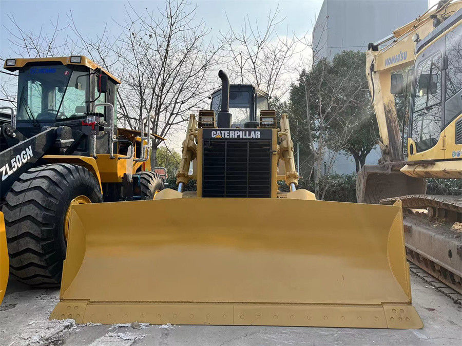 Digunakan CAT Caterpillar D7G Crawler Traktor Bulldozer Kondisi baik dengan pisau dan Ripper