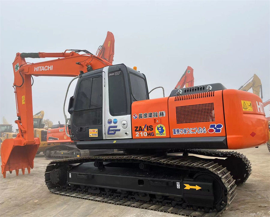 Digunakan Hitachi ZX210 Excavator Diimpor dari Jepang Dengan Injeksi Langsung Badan Kuat
