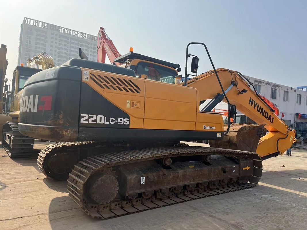 Digunakan asli Hyundai excavator 220LC-9S peralatan berat 22 ton medium digunakan excavator