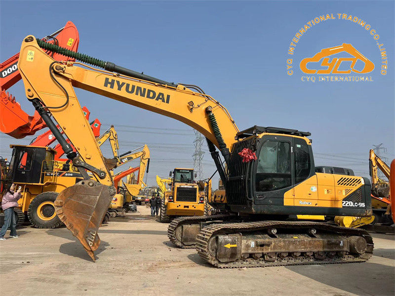 Cat asli digunakan Hyundai 220LC-9S Excavator 22 Ton bekas Hyundai 220 Digger