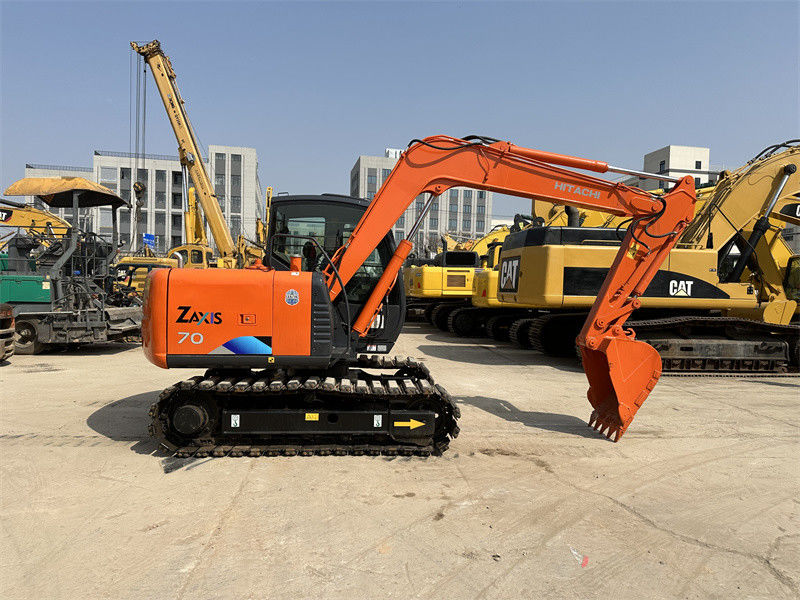 Digunakan Hitachi ZX70 Mini Excavator Dengan Karet Track 7 Ton Mining Excavator