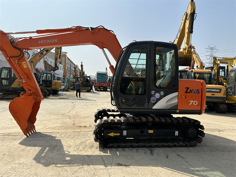 Digunakan Hitachi ZX70 Mini Excavator Dengan Karet Track 7 Ton Mining Excavator