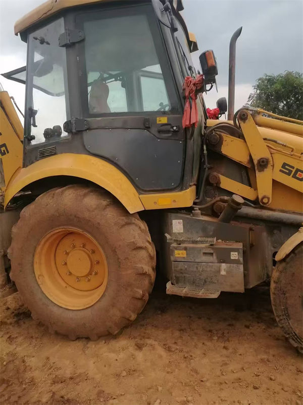 Asal Used SDLG B877 Backhoe Loader dengan ember split Second Hand SDLG Wheel Backhoe Loader