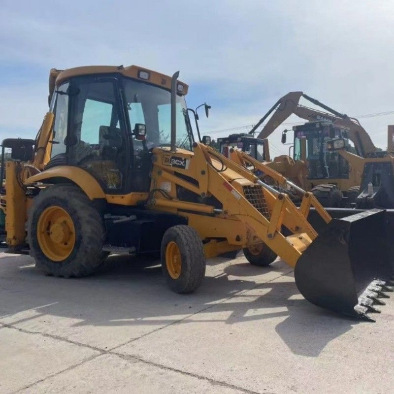 Cat Asli JCB 3CX Backhoe Loader 4 Roda Drive untuk Penggalian dan Pemuatan
