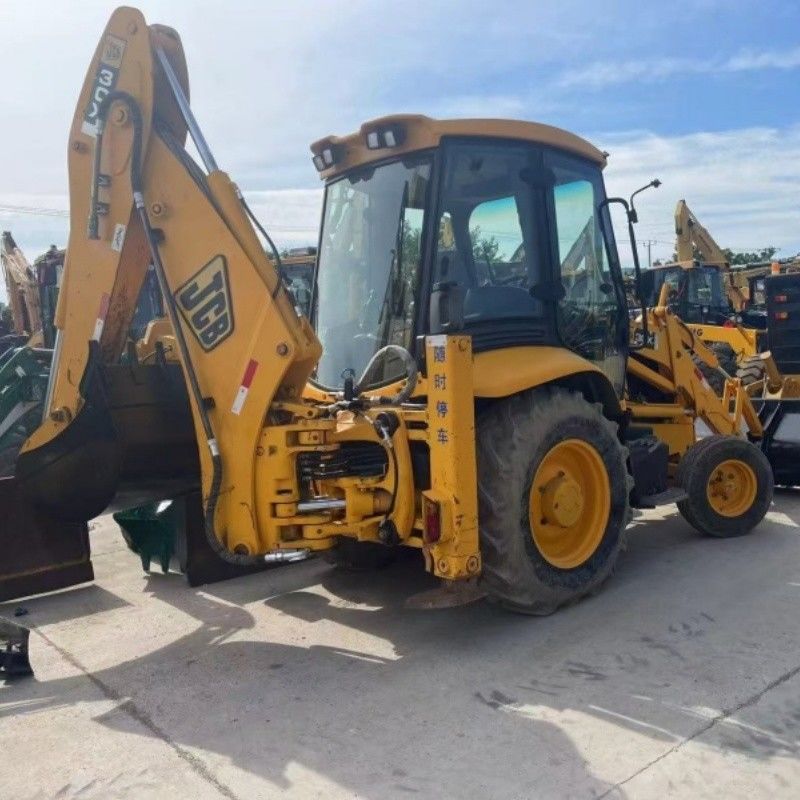 Cat Asli JCB 3CX Backhoe Loader 4 Roda Drive untuk Penggalian dan Pemuatan