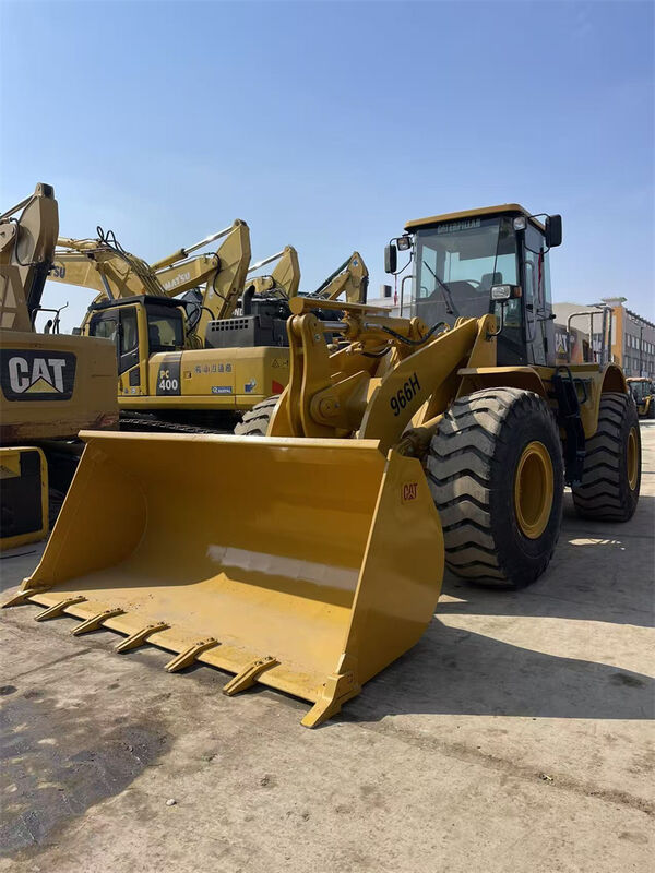 CAT 966H wheel loader bekas dengan mesin Weichai 23698kgs berat operasi dan 4,0m3 kapasitas ember